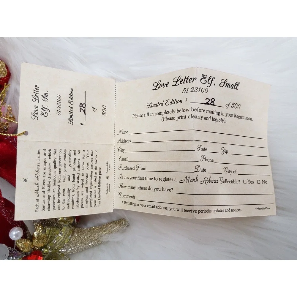 Mark Roberts Love Letter Elf Figurine, 11